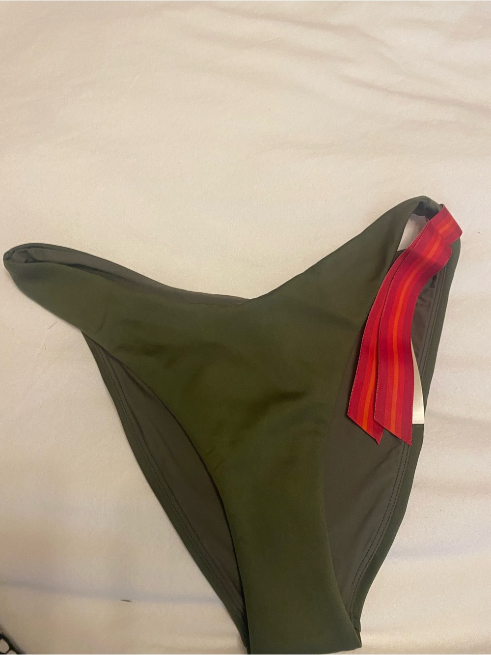 Left On Friday Olive Green Bikini Bottom- martini color- style Dip